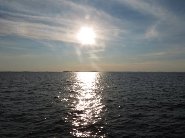 Late afternoon sun in Plymouth Harbor